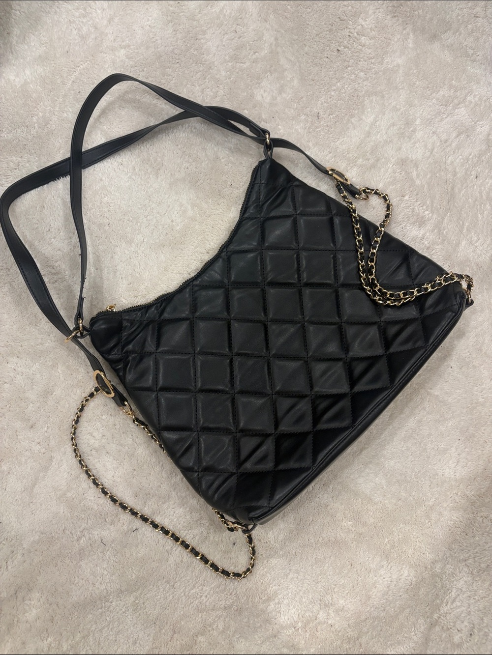 NEW Quilted Convertible Backpack Shoulder Bag